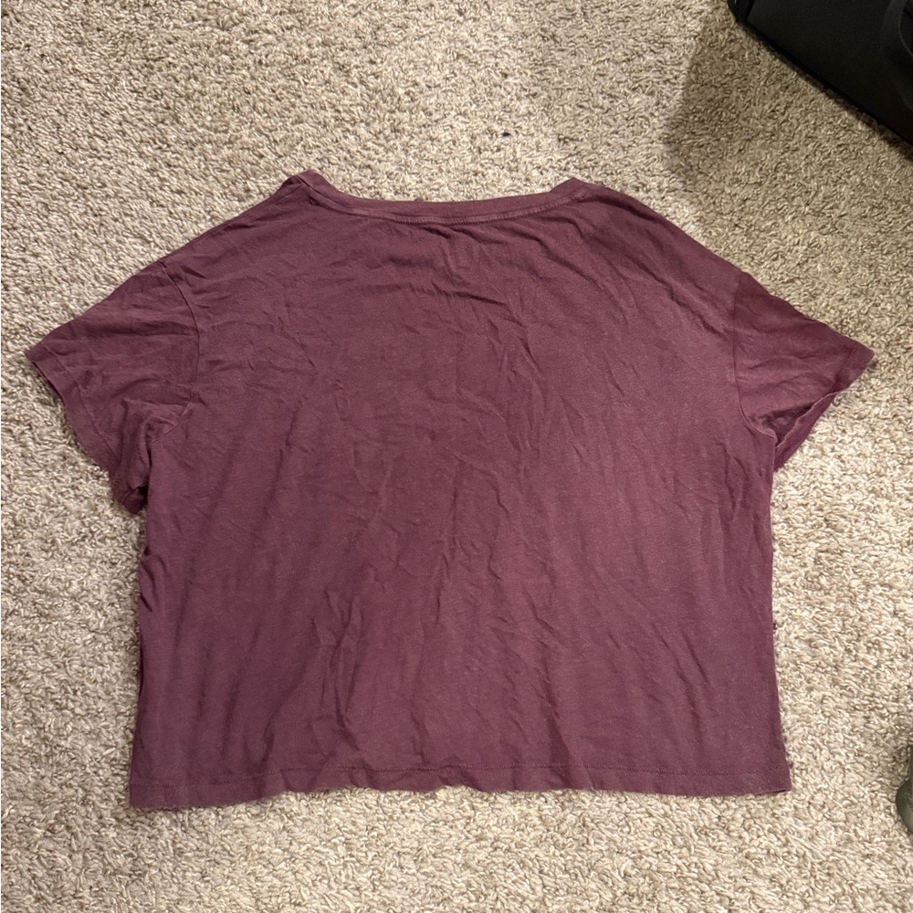 Burgundy PINK Crop Top - Picture 3 of 3
